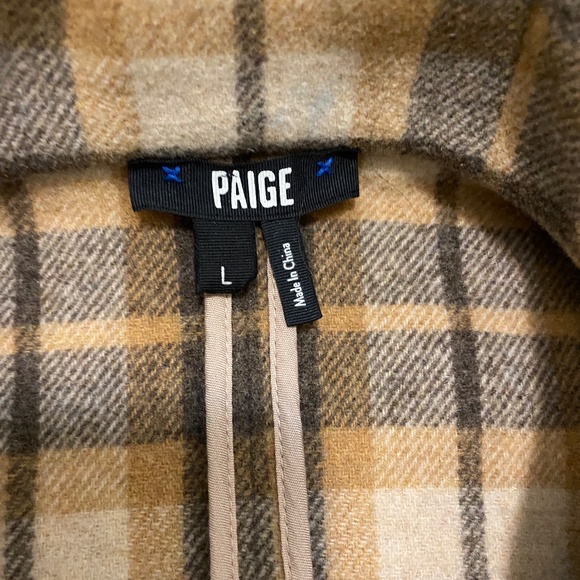 Paige Dublyn Plaid Wool-Blend Coat Size L - Picture 5 of 13